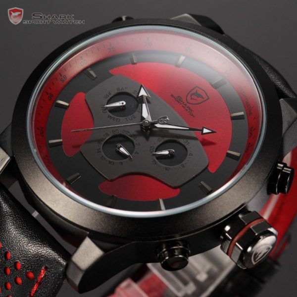 Reloj Original Shark Sh207 Requiem Correa Cuero 3atm Analogo