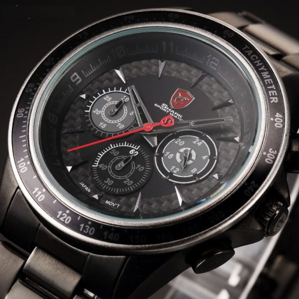 Reloj Original Shark Sh244 Correa Metal 3atm Analogo