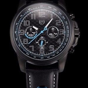 Reloj Shark Sh185 Correa Cuero 3 Atm Led Fecha Hora - Relojes - Ecuador