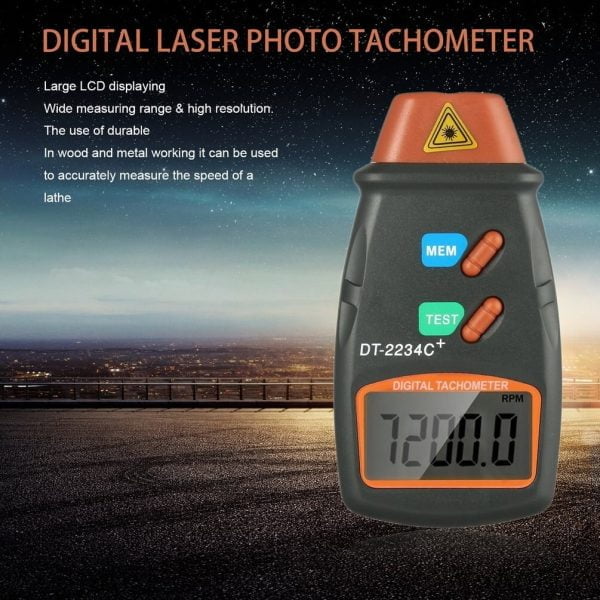 Tacometro Digital Portatil Laser Sin Contacto Rpm Motor