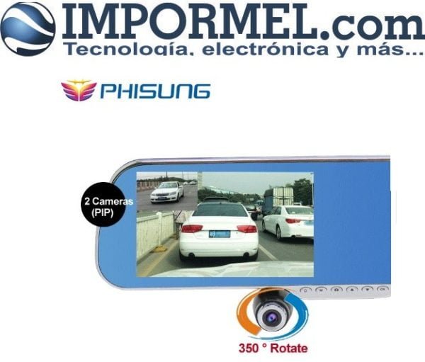 Retrovisor Camara Delantera Trasera Gps Google Maps Wifi