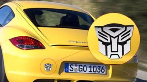 Emblema Logo Transformer Cromado Adhesivo 3m Tuning Plateado