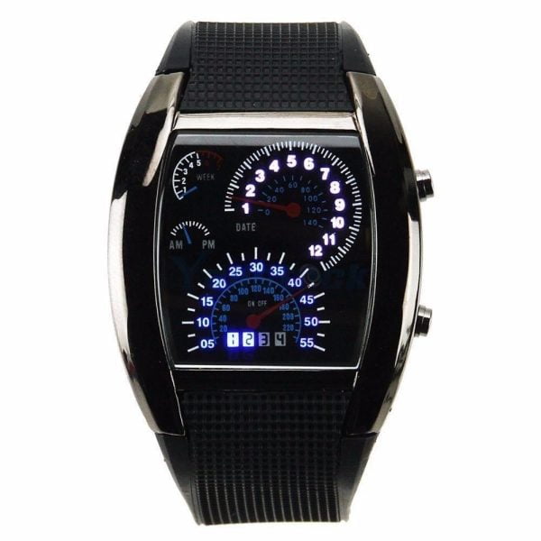 Reloj Digital Hombre Led Deportivo Negro Turbo Resistente