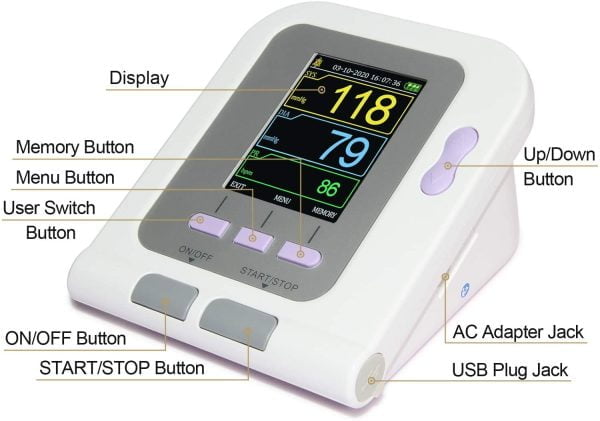 Tensiómetro Digital Contec Medidor Presión Sanguinea Ce Fda