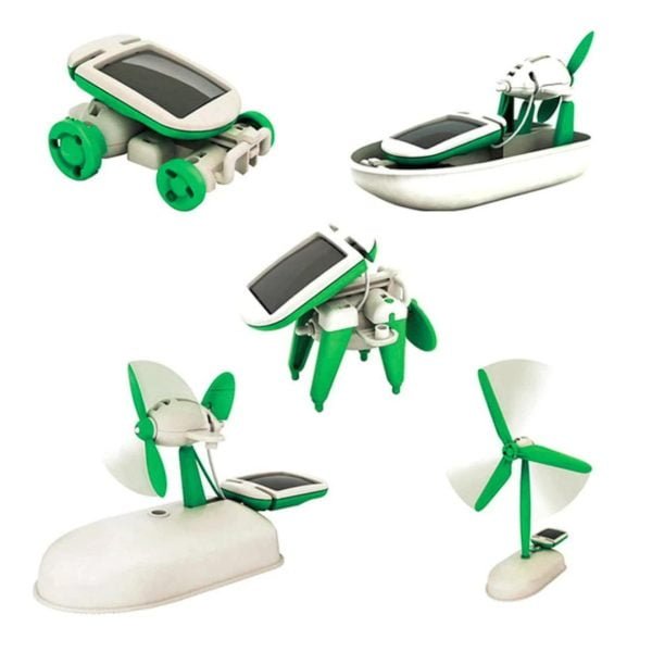 Robot Solar 6 En 1 Kit Educacional Robot Carro Lancha Viento