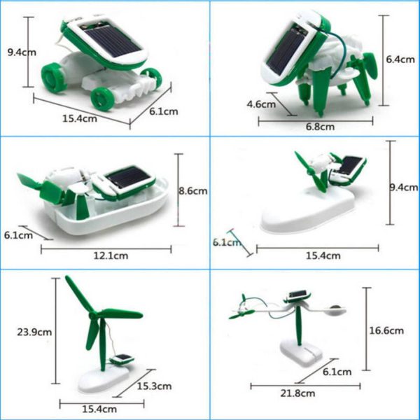 Robot Solar 6 En 1 Kit Educacional Robot Carro Lancha Viento