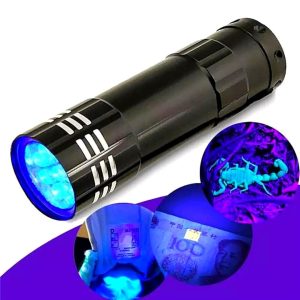 Linterna Luz Ultra Violeta Portatil Ligera 9 Led Aluminio - Hogar - Ecuador