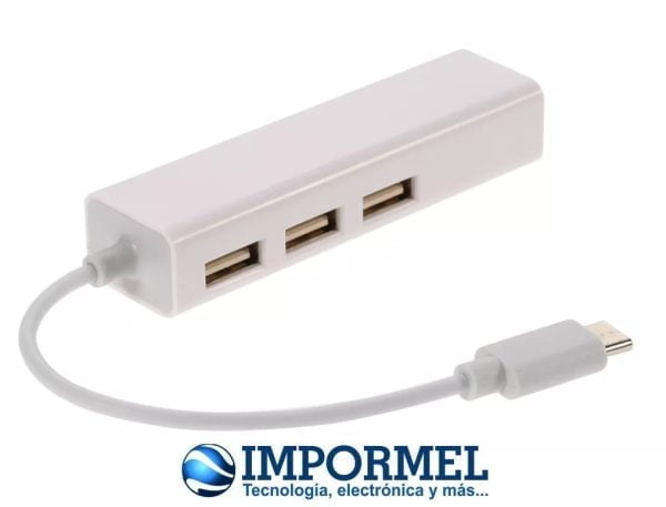 Adaptador Usb C 3.1 A Ethernet Internet Red Macbook Hub