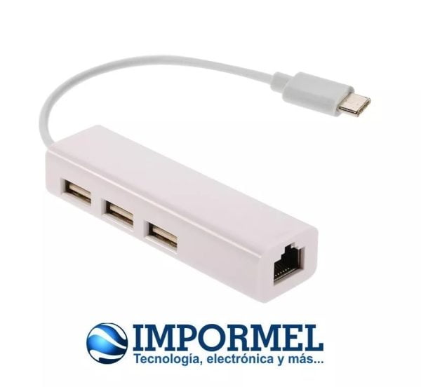 Adaptador Usb C 3.1 A Ethernet Internet Red Macbook Hub