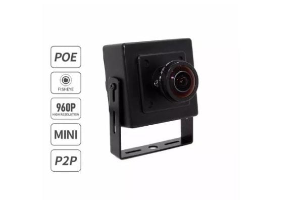 Mini Camara De Red Ip Ojo De Pez Poe Onvif P2p Cctv 960p