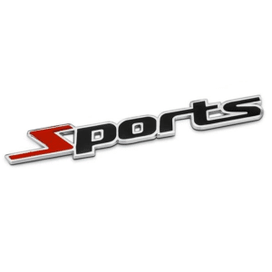 Emblema Logo Sports Cromado Adhesivo 3m Tuning Negro Rojo - Accesorios - Ecuador