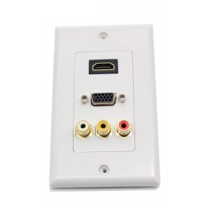 Faceplate Placa Wallplate Hdmi Vga 3 Rca Av Hembra - Audio y Video - Ecuador