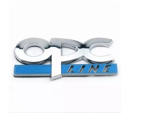Emblema Logo Opc Line Cromado Adhesivo 3m Tuning Plateado