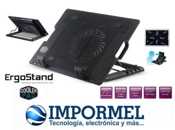 Ventilador Base Enfriadora Laptop Cooler Universal 9 A 17¨