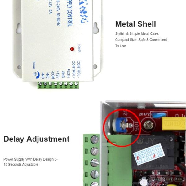 Fuente De Alimentacion Y Control Puerta De Acceso 12v 3a