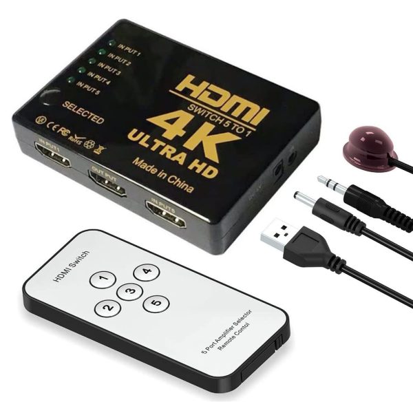 Switch Hdmi 5 Entradas A 1 Salida 1080p Control