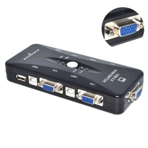 Switch Kvm 4 Puertos Usb Coolead 4 Cables Vga De 1.5 Mts - Audio y Video - Ecuador