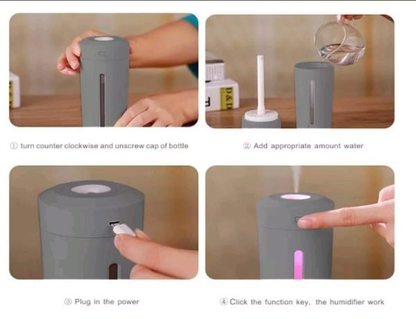 Humidificador De Aire Portátil Usb Ultrasónico Auto Oficina