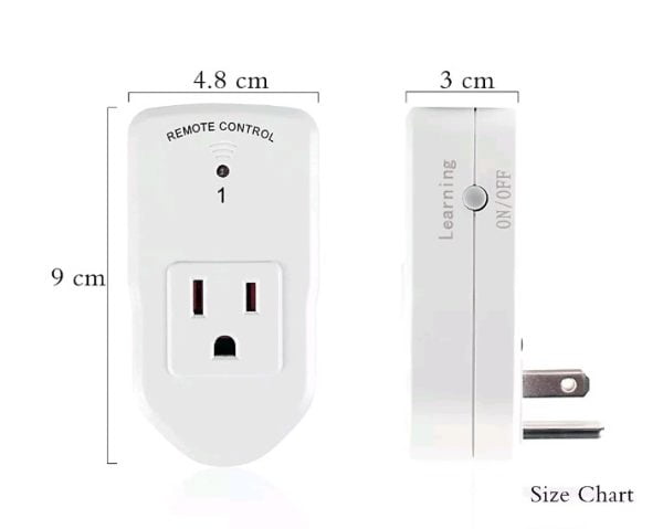 Interruptor 5 Tomacorriente Eléctrico Inalámbrico 2 Control
