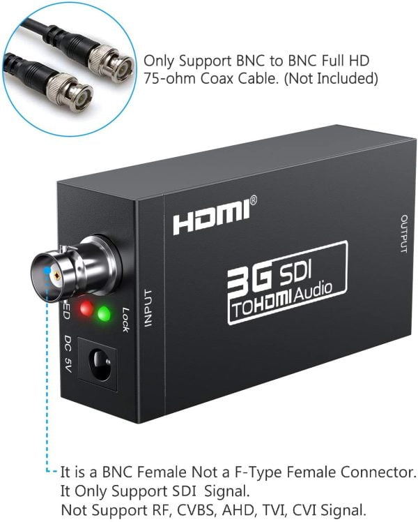 Convertidor 3g Mini Sdi A Hdmi Full Hd 1080p Sdi Esynic