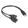 Cable Splitter Usb 2.0 En Y 1 Macho 2 Hembras