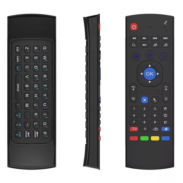 Air Mouse Con Teclado Retroiluminado Control Voz Tv Android