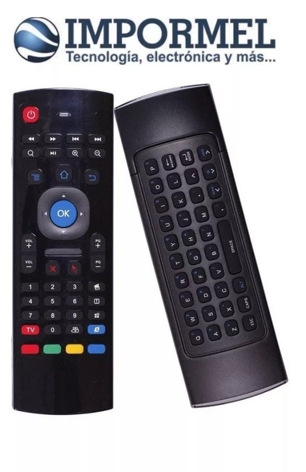 Air Mouse Con Teclado Retroiluminado Control Voz Tv Android