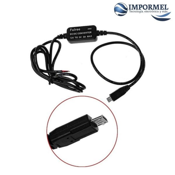 Adaptador Convertidor 12v A 5v Para Auto Gps Micro Usb