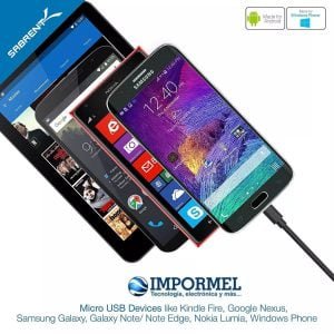 Cable Micro Usb V8 Carga Datos Samsung Nokia Sony Htc Resist
