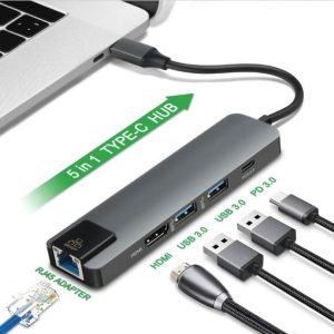 Adaptador Macbook Pro Multiport Usb C A Usb 3 Y Hdmi Lan - Accesorios - Ecuador