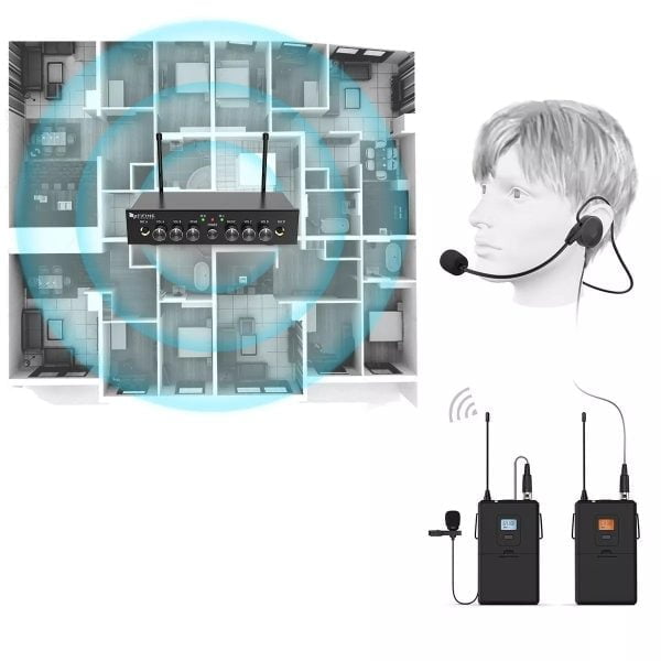 Sistema De Audio Microfono Inalambrico Fifine K038 Corbata