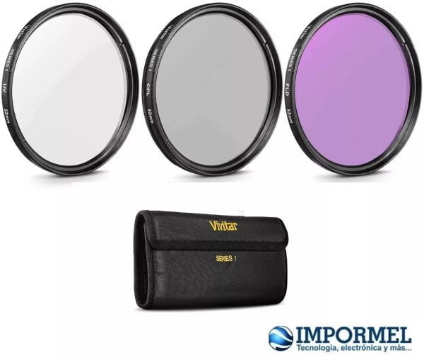 Vivitar Kit Filtro De Lente 3 Piezas 52mm Uv Cpl Fld Canon