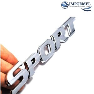 Emblema Logo Sports Cromado Adhesivo 3m Tuning Plateado - Accesorios - Ecuador