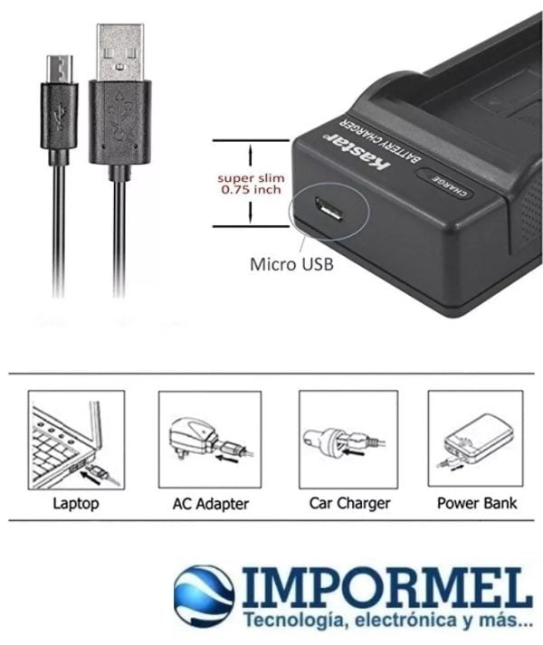 Cargador Usb Sony Np-fh50 Np-fh60 Np-fh70 Fh100 Fv50 Fv70 Fv