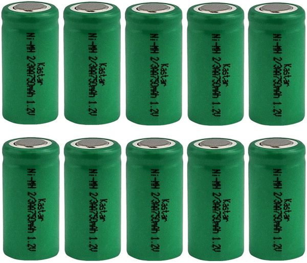 Bateria Recargable Ni-cd 1.2v 2/3 Aa 600mah 1.2 V 2 / 3 Aa