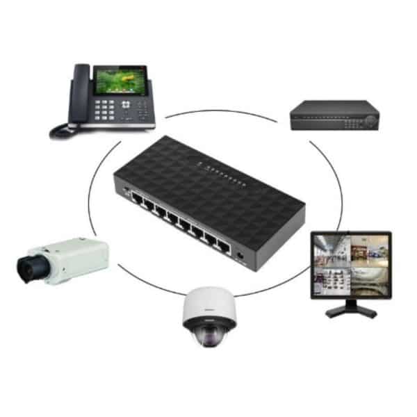 Switch Poe 6 Puertos 10/100mbps Para Cctv Cámaras Ip