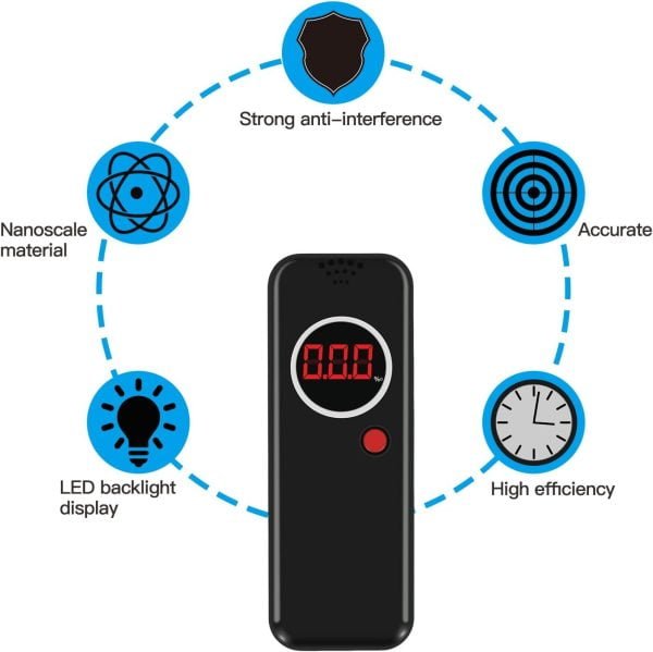 Alcoholimetro Digital Alcohawk Ultra Slim Rc 7690 Display Le