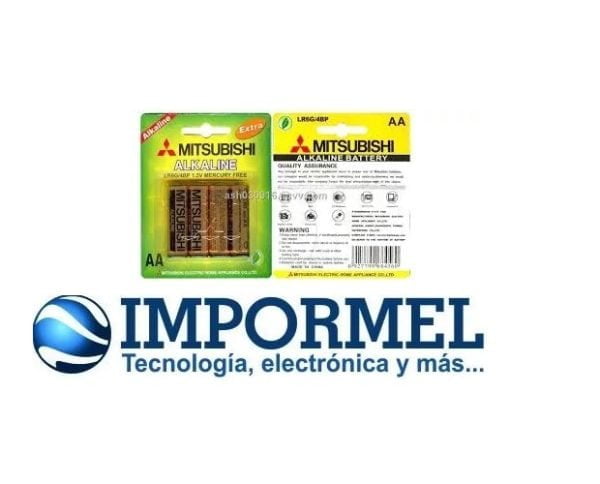 Pilas Alkalinas Mitsubishi Aa Aaa Blister 4 Un. Alcalinas