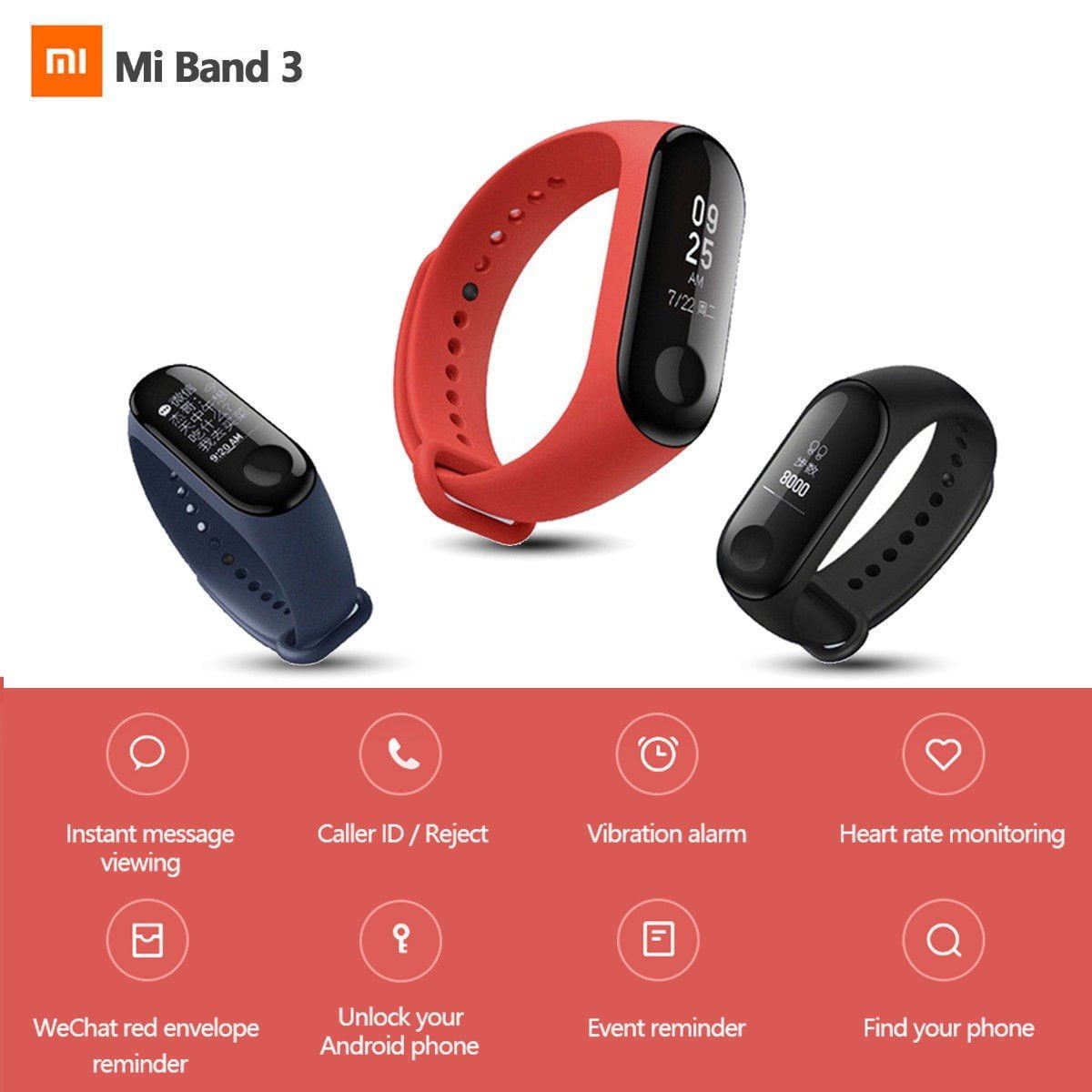 Reloj inteligente xiaomi online band 3