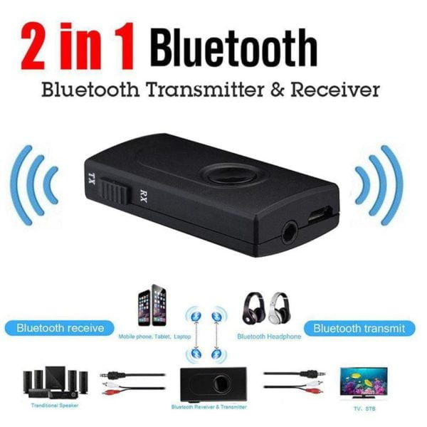 Transmisor Audio Bluetooth Para Salida Auxiliar De Tv Musica