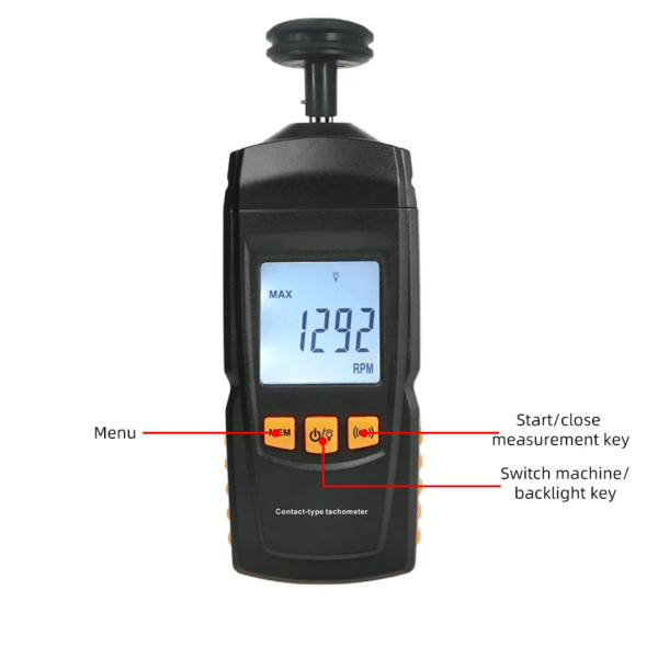 Tacometro Digital De Contacto 0.5 ~ 19999 Rpm Smart Sensor