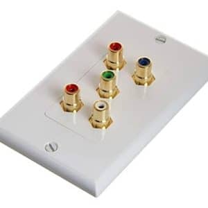 Faceplate Placa Wall Plate 5 Rca Av Audio Hembra - Audio y Video - Ecuador
