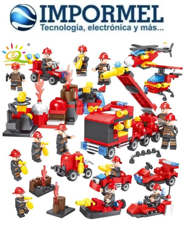 Lego Armable 376 Piezas Bombero Ciudad Helicoptero Niños