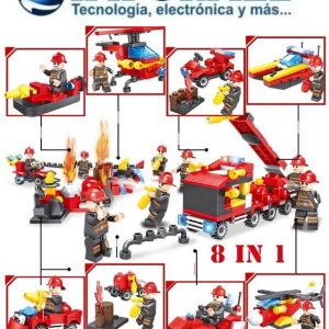 Bloque Armable 376 Piezas Bombero Ciudad Helicoptero Niños - Juguetes - Ecuador