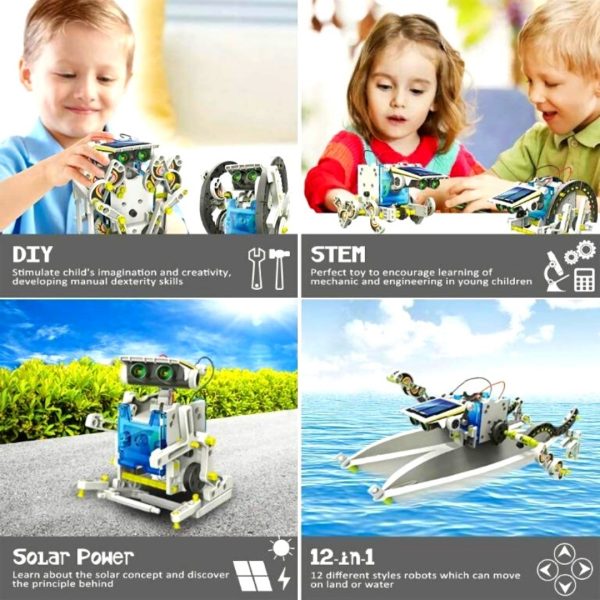Kit 13 En 1 Motor Con Panel Solar Para Armar Educacional