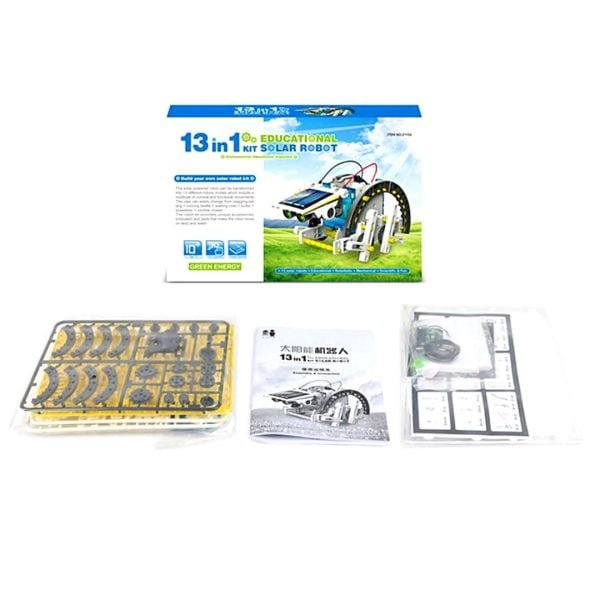 Kit 13 En 1 Motor Con Panel Solar Para Armar Educacional