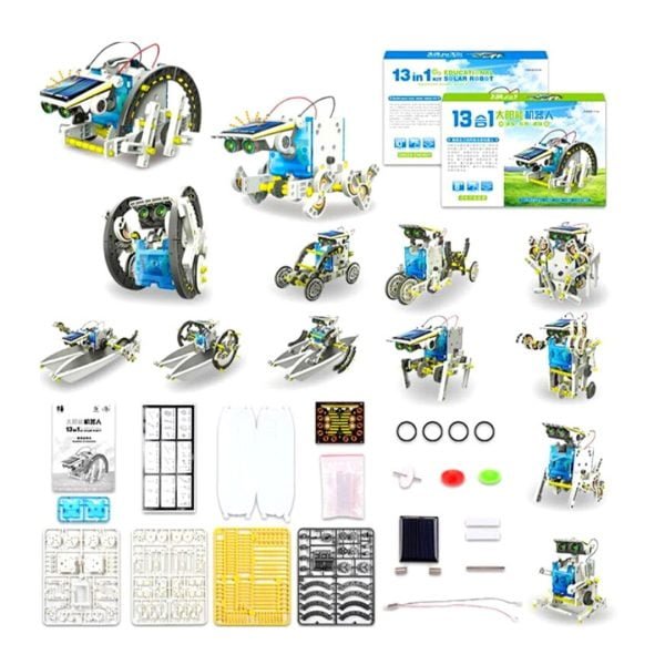 Kit 13 En 1 Motor Con Panel Solar Para Armar Educacional