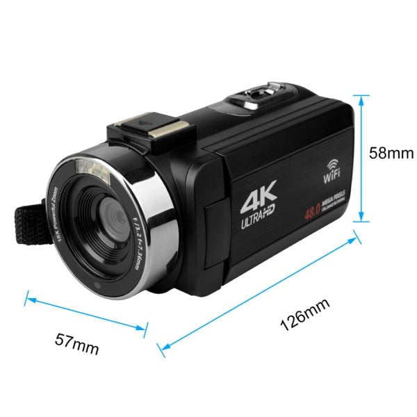 Filmadora Camara Komery 4k Visión Nocturna Hd Tactil Mic