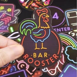 50 Stickers Neon Anime Animales Regalo Carro Bicicleta - Juguetes - Ecuador