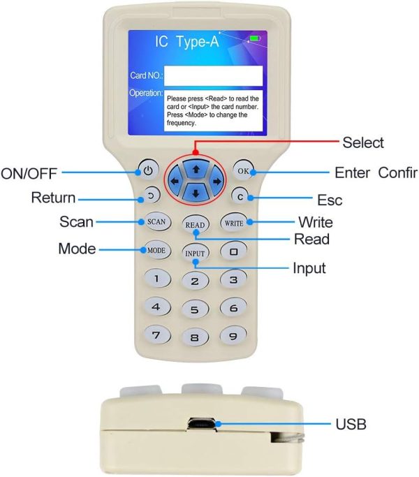Rfid Copiadora Duplicador Clonador Rfid Hid 125khz 13.56mhz